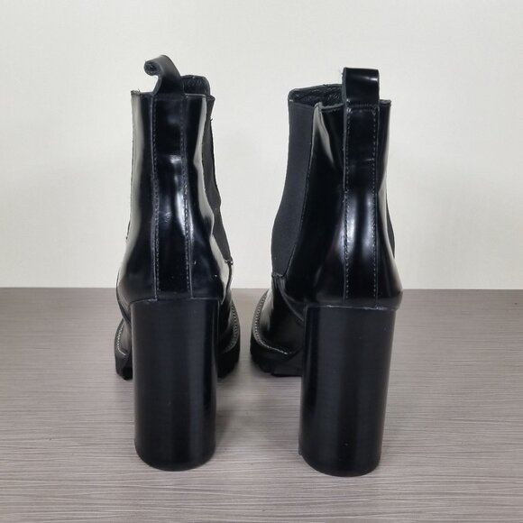 Jeffrey Campbell Cavalry Chelsea Boot, Black Leather, Women’s Size 9.5 M - Picture 5 of 12